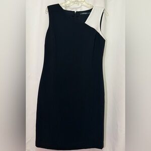 GUC - Ralph Lauren Black and White Sleeveless Dress Size 10